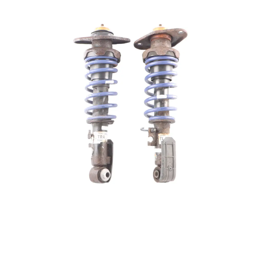 Mini R56 Spring Strut Set Rear Left Right N/O/S Shock Absorber H&amp;R - SKU KBA91100 - Part number KBA91100