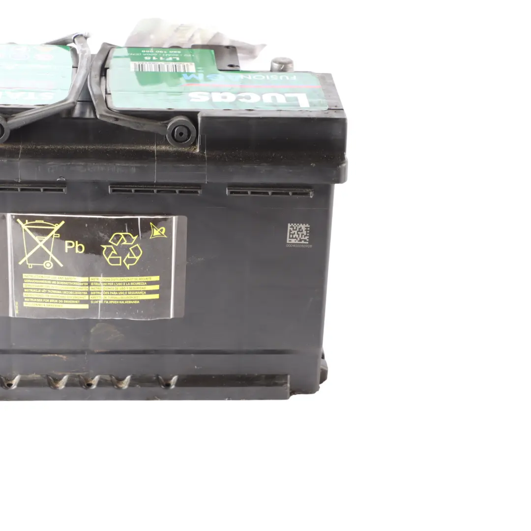  Lucas LF115 AGM Start Stop Car Battery 80Ah 800A 12V - SKU LUCAS-AGM-80AH - Part number LUCAS-AGM-80AH