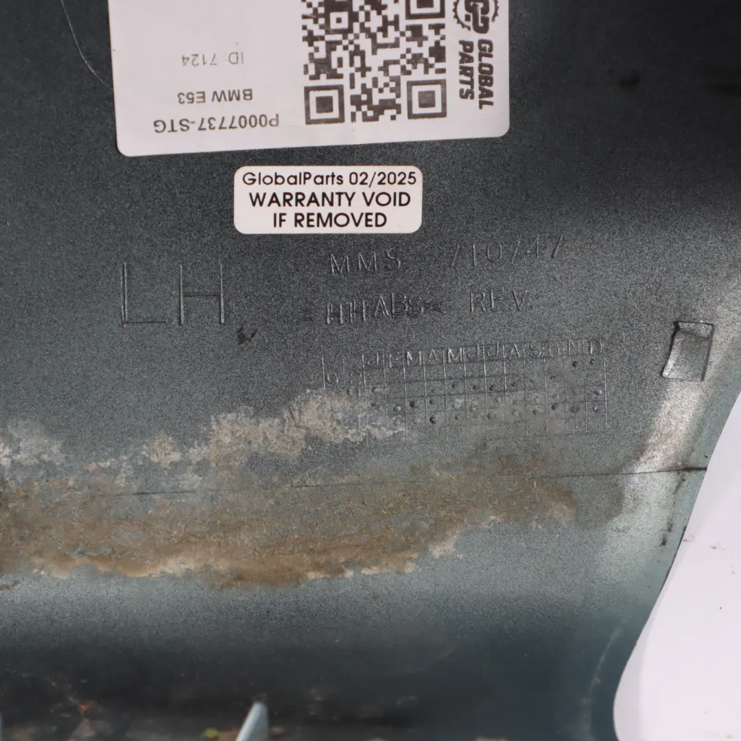 BMW X5 E53 Lewa Osłona Lusterka Bocznego Szara - SKU P0007737-STG - Numer Części 0007737