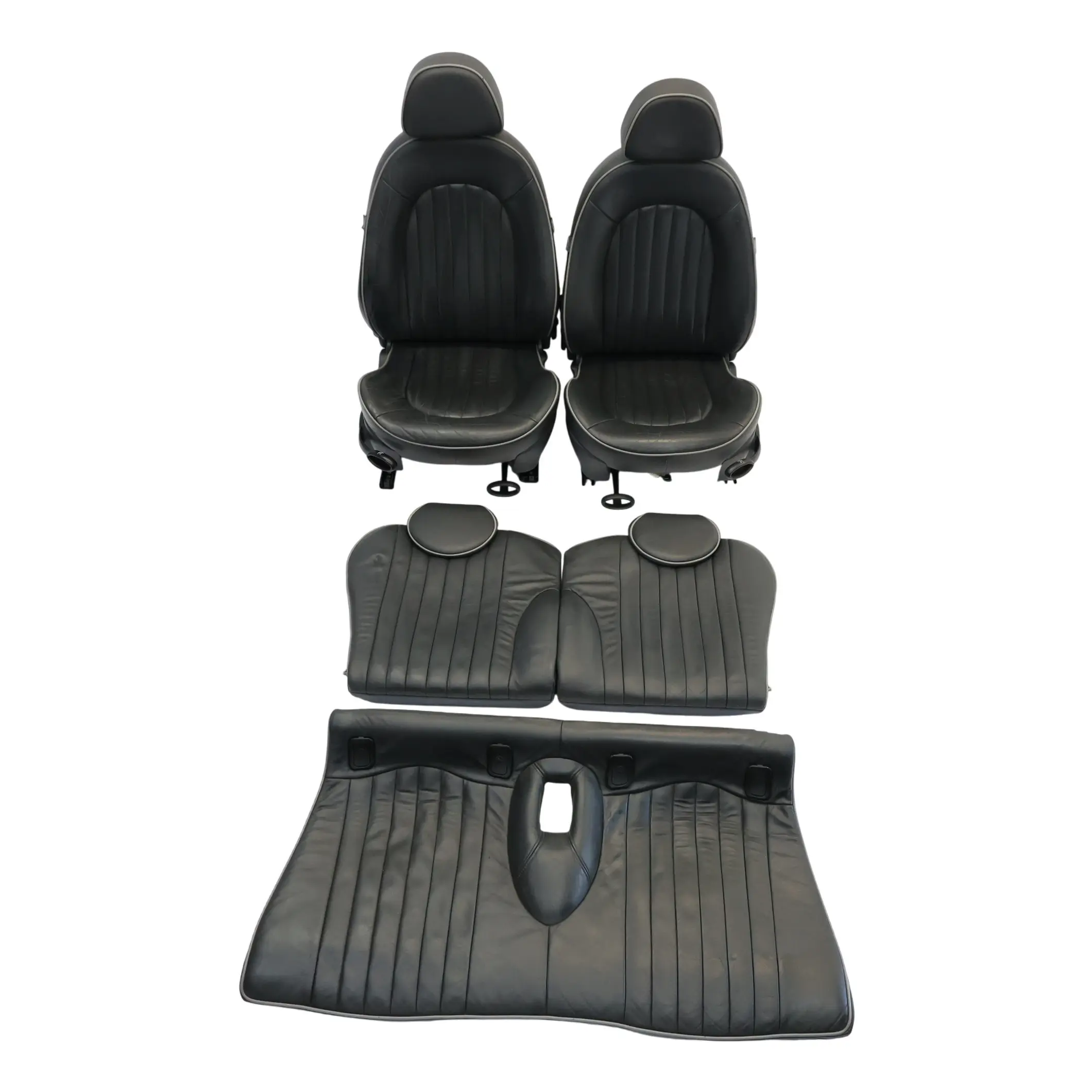 Leather Seats Mini R50 English Park Lane Panther Black Front Rear Seat