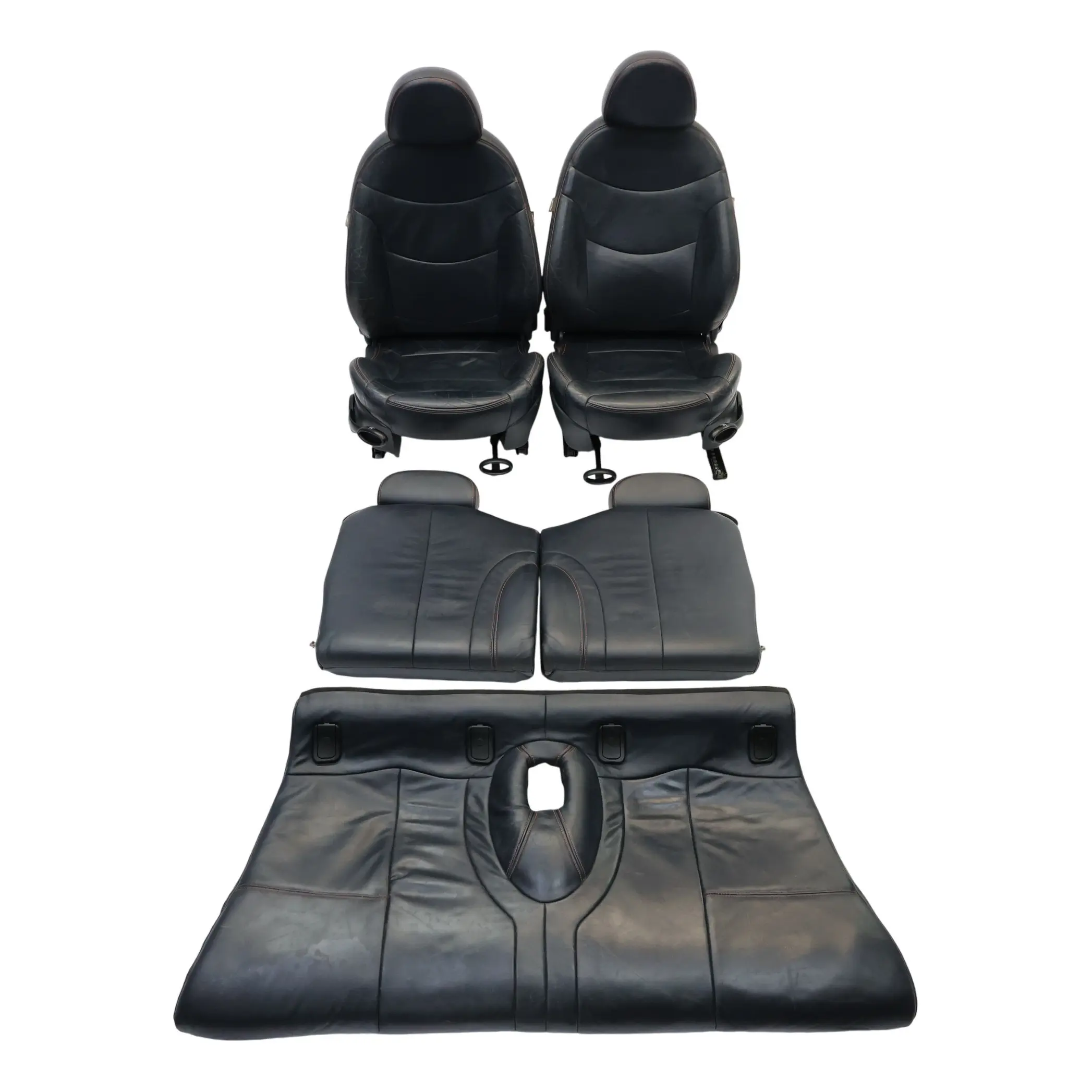 Sedili pelle Mini R52 Cabrio Sport Gravity Sedile Cucitura Arancione
