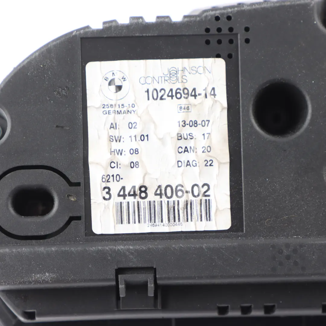 BMW X3 E83 LCI Instrument Cluster Speedo Clocks Meter Automatic Diesel - SKU RHD-3448406 - Part number 3448406