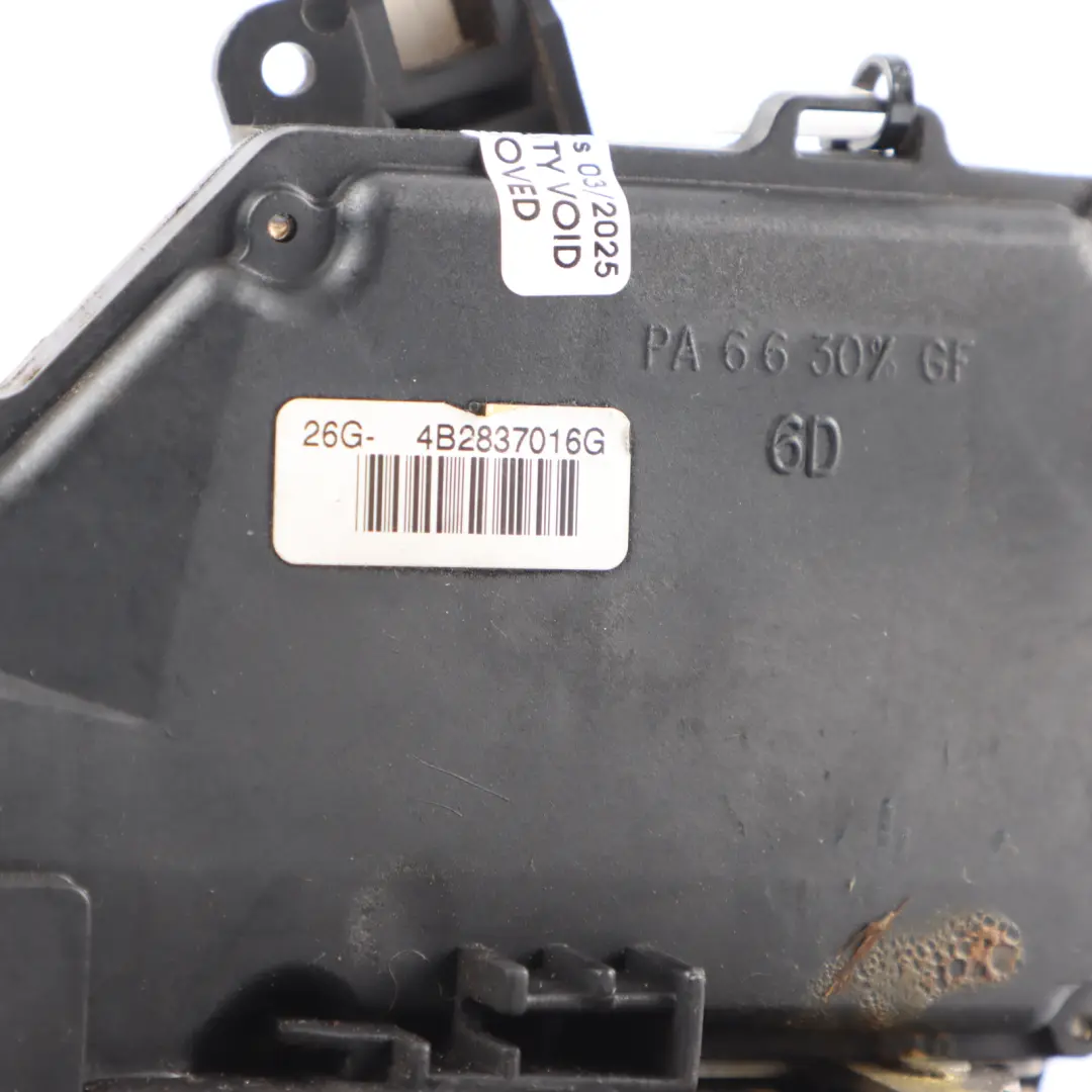 Front Door Lock Latch Catch Actuator Mechanism Right O/S to Audi A6 C5 with Part number 4B2837016G Audi A6 C5 Front Door Lock Latch Catch Actuator Mechanism Right O/S - SKU RHD-4B2837016G - Part number 4B2837016G