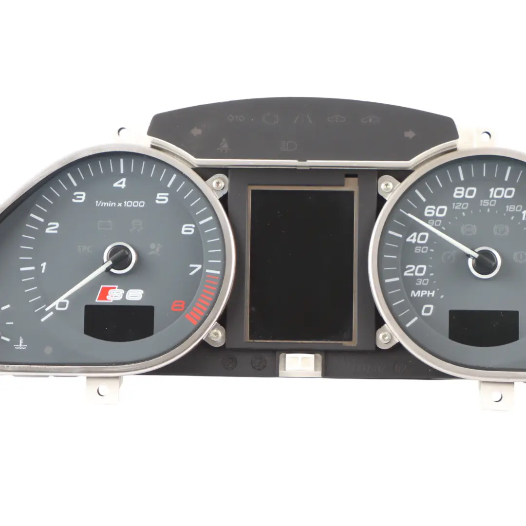 Instrument Cluster Speedo Clocks Petrol Automatic to Audi S6 C6 with Part number 4F0920980PX Audi S6 C6 Instrument Cluster Speedo Clocks Petrol Automatic - SKU RHD-4F0920980PX - Part number 4F0920980PX