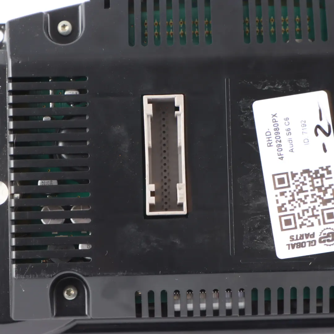 Instrument Cluster Speedo Clocks Petrol Automatic to Audi S6 C6 with Part number 4F0920980PX Audi S6 C6 Instrument Cluster Speedo Clocks Petrol Automatic - SKU RHD-4F0920980PX - Part number 4F0920980PX