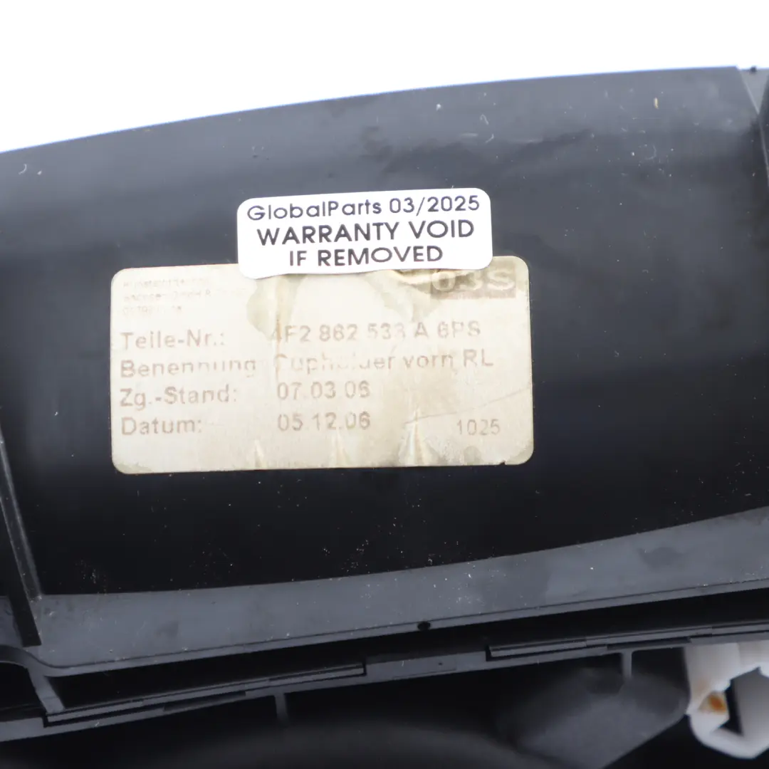 Audi A6 C6 Centre Middle Console Rear Trim Panel 12V Cup Holder - SKU RHD-4F2862533A-2 - Part number 4F2862533A