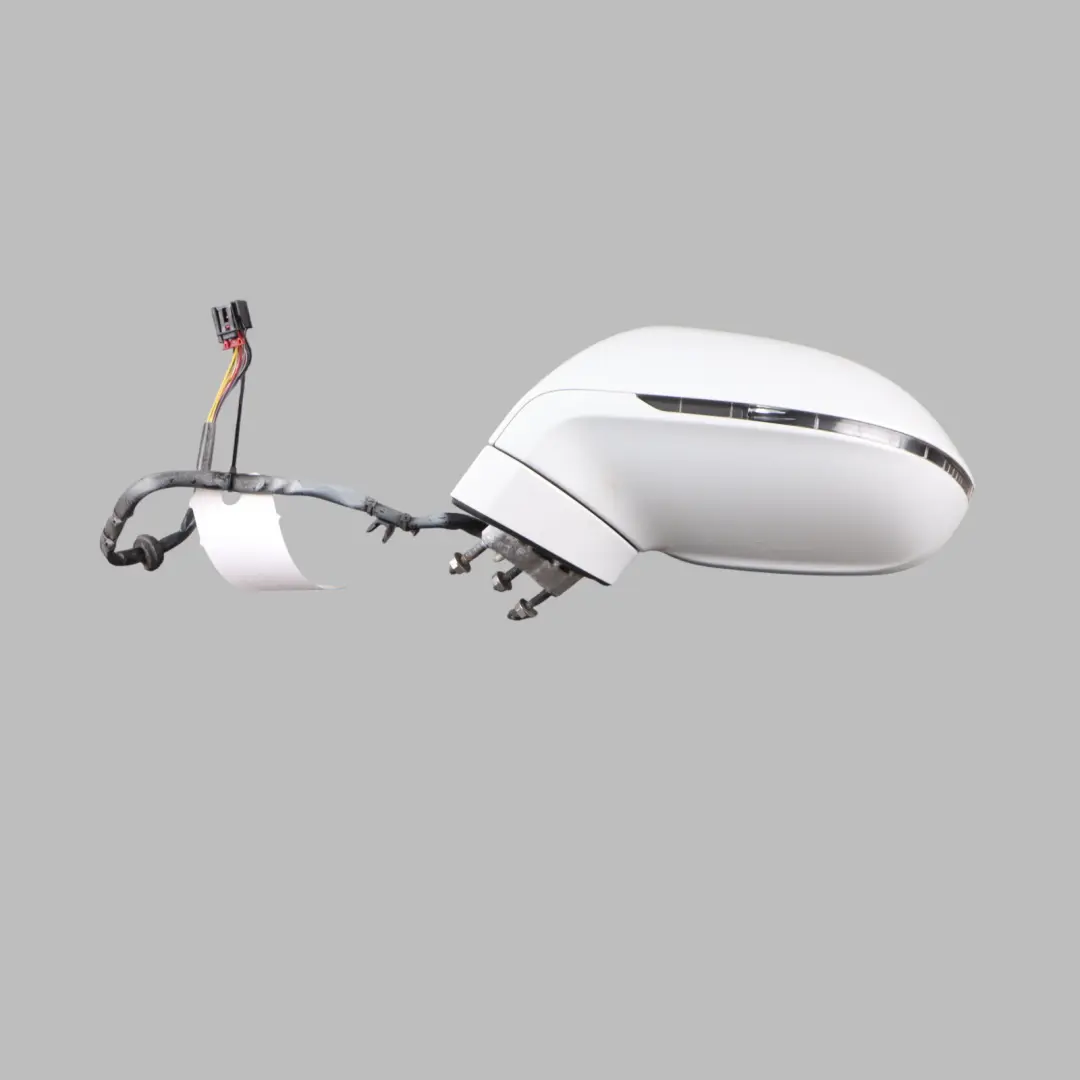 Audi A7 S7 4G Wing Mirror Left N/S Electric Adjustment Glacier White Pearl S9R - SKU RHD-4G8858531G-MGW - Part number 4G8858531G