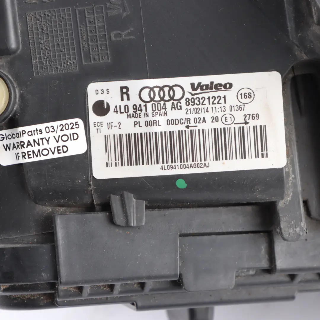 Headlamp Headlight Xenon Led Lamp Front Right O/S to Audi Q7 4L with Part number 4L0941004AG Audi Q7 4L Headlamp Headlight Xenon Led Lamp Front Right O/S - SKU RHD-4L0941004AG - Part number 4L0941004AG