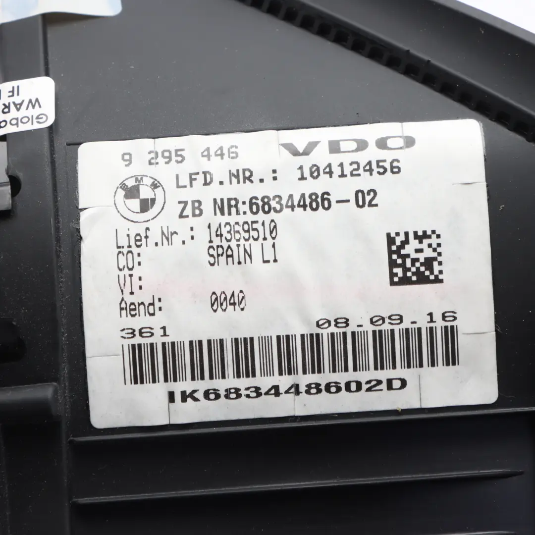 Instrument Cluster Speedo Clocks Petrol Automatic to BMW F45 F46 X1 F48 with Part number 6834486 BMW F45 F46 X1 F48 Instrument Cluster Speedo Clocks Petrol Automatic - SKU RHD-6834486 - Part number 6834486