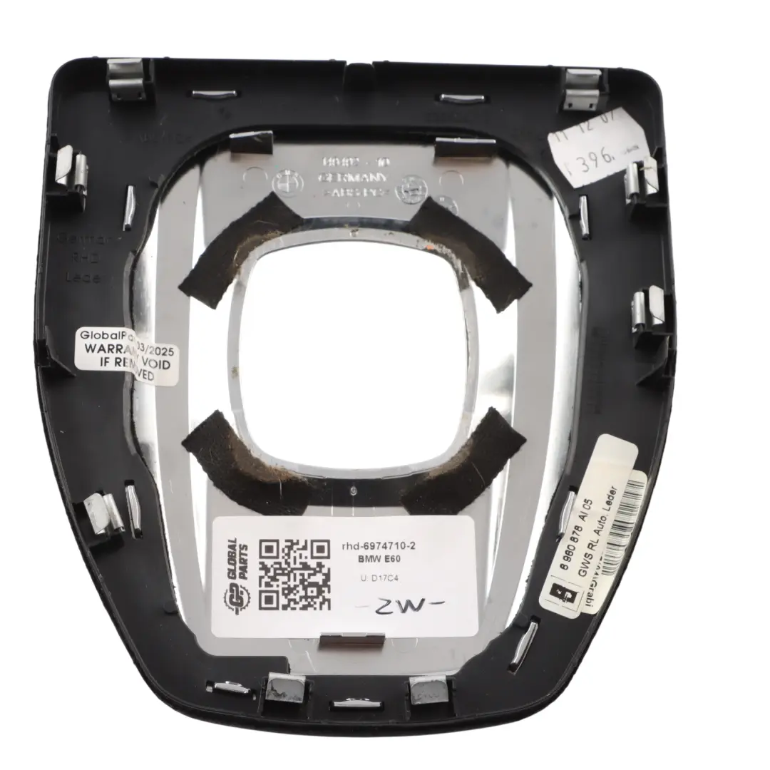 Trim Panel Gear Selecting Lever Gearbox 6960878 to BMW 5 Series E60 E61 LCI Cover with Part number 6974710 BMW 5 Series E60 E61 LCI Cover Trim Panel Gear Selecting Lever Gearbox 6960878 - SKU rhd-6974710-2 - Part number 6974710