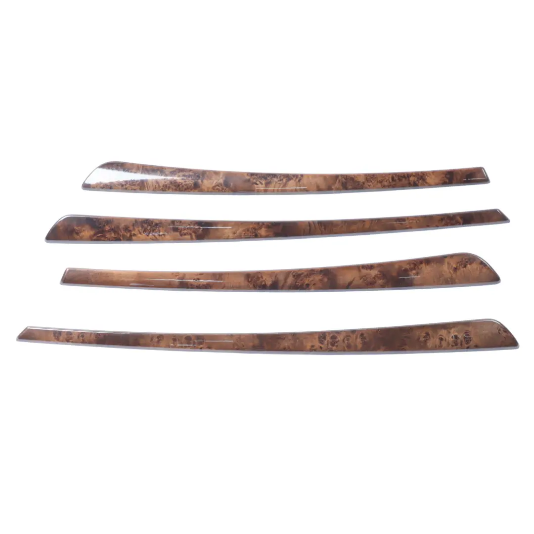 BMW 5 E60 E61 LCI Set Decor Strip Dash Interior Trim Cover Dark Wood Dunkel - SKU rhd-6974722-1 - Part number 6974722