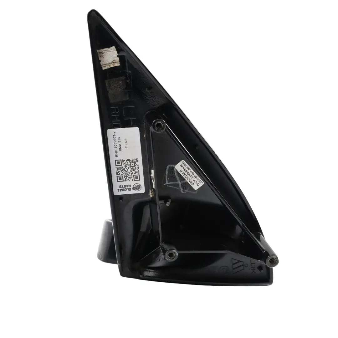 Exterior Left Door Wing Mirror Base N/S Bracket High Gloss Black to BMW X5 E53 with Part number 7039907 BMW X5 E53 Exterior Left Door Wing Mirror Base N/S Bracket High Gloss Black - SKU 7039907-2 - Part number 7039907
