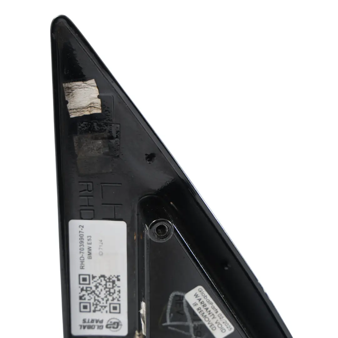 Exterior Left Door Wing Mirror Base N/S Bracket High Gloss Black to BMW X5 E53 with Part number 7039907 BMW X5 E53 Exterior Left Door Wing Mirror Base N/S Bracket High Gloss Black - SKU 7039907-2 - Part number 7039907