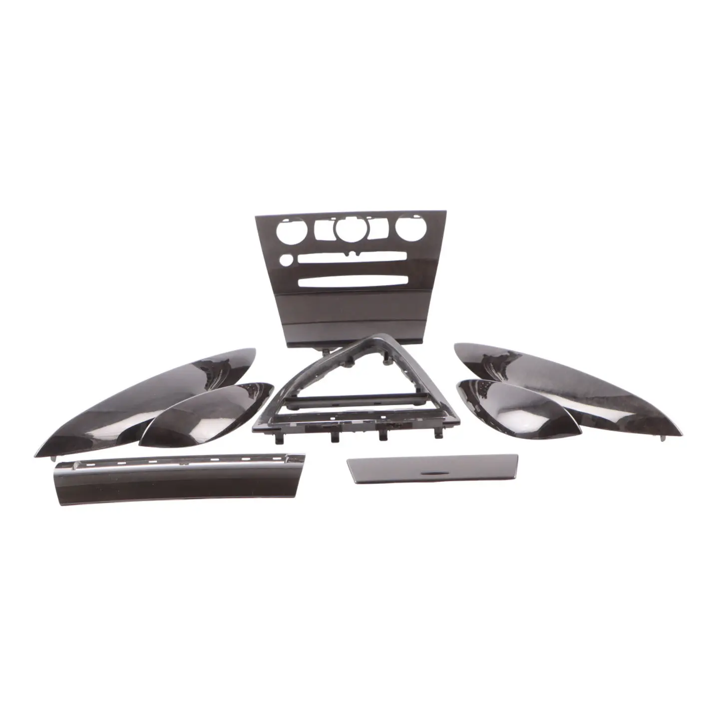 BMW 6 Series E63 E64 Strip Dash Trim Set Cover High Grade Wood Birke Grau Grey