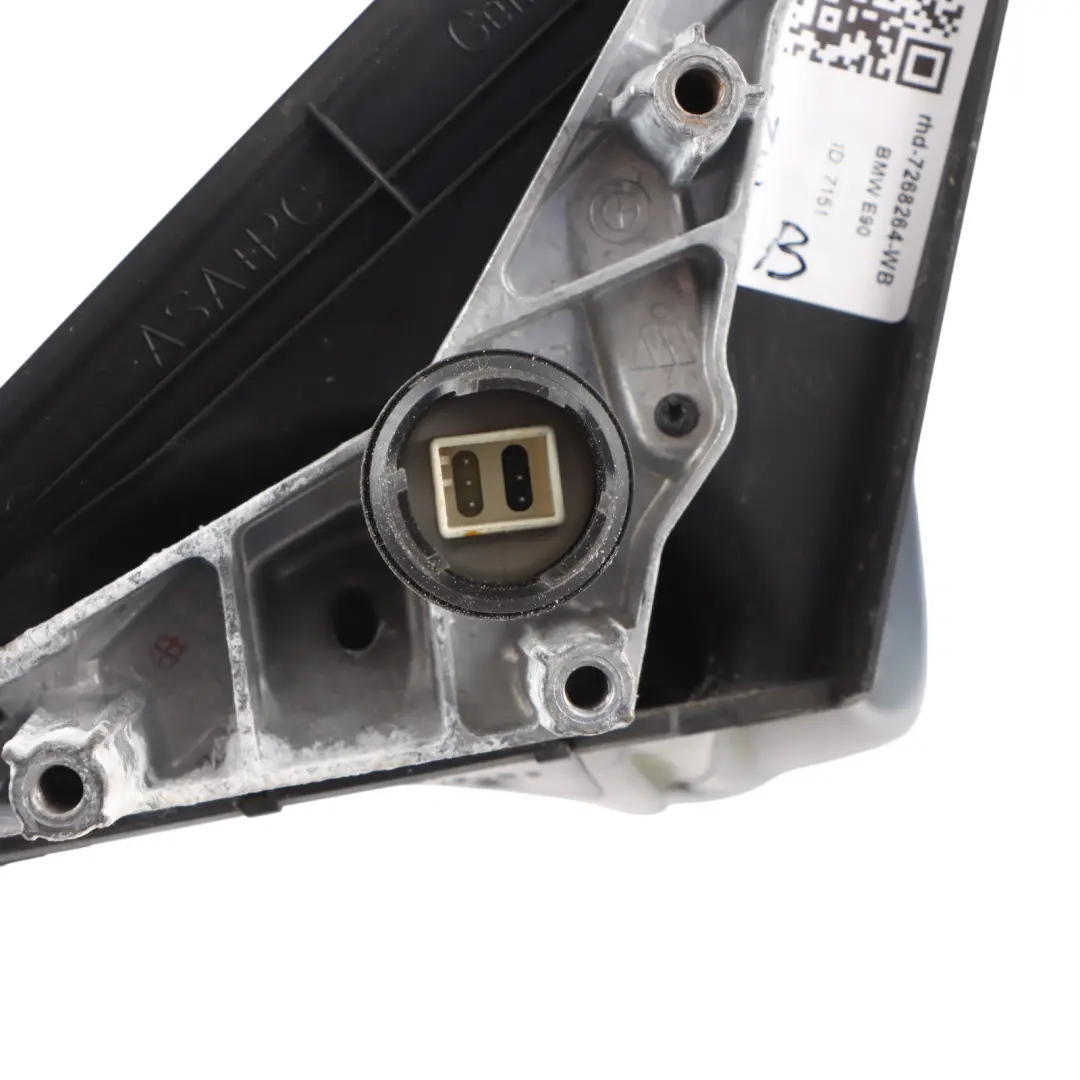 Heated Right Wing Mirror O/S Bluewater Blue Water 896 to BMW 3 Series E90 E91 LCI with Part number 7268264 BMW 3 Series E90 E91 LCI Heated Right Wing Mirror O/S Bluewater Blue Water 896 - SKU rhd-7268264-WB - Part number 7268264