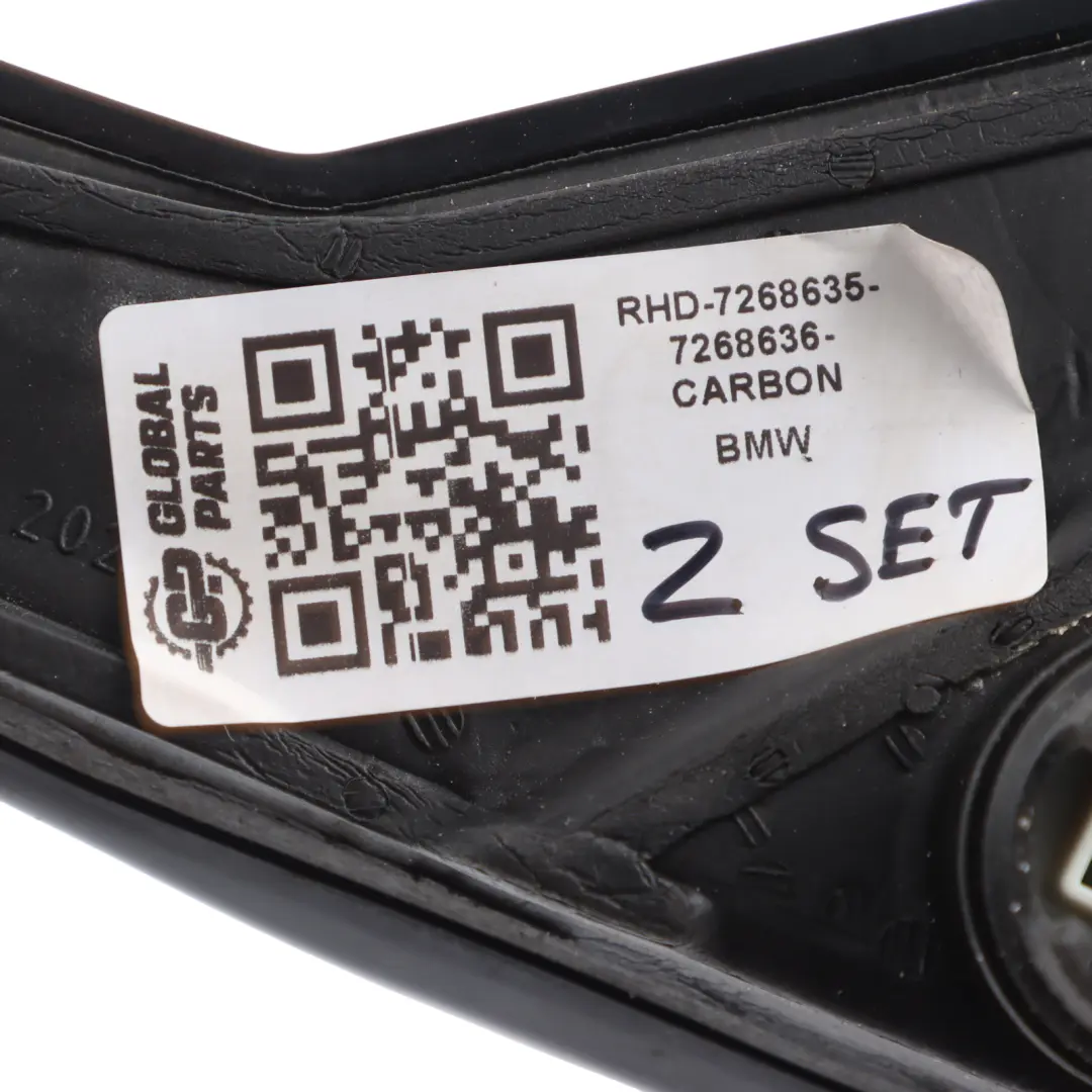 Exterior Door Wing Mirror Set Left Right N/O/S Carbon to BMW F21 F22 F23 with Part number 7268635-7268636 BMW F21 F22 F23 Exterior Door Wing Mirror Set Left Right N/O/S Carbon - SKU RHD-7268635-7268636-CARBON - Part number 7268635-7268636