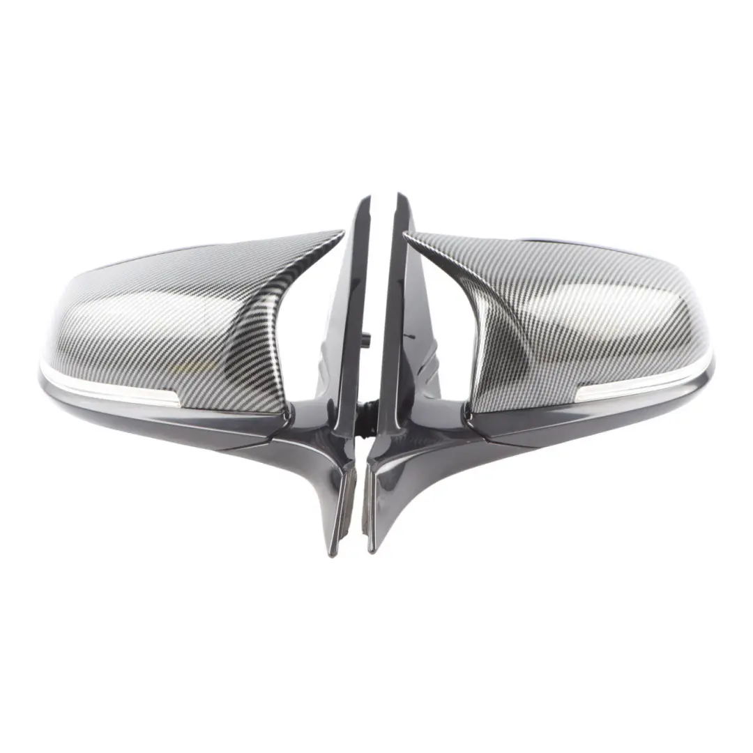 Exterior Door Wing Mirror Set Left Right N/O/S Carbon to BMW F21 F22 F23 with Part number 7268635-7268636 BMW F21 F22 F23 Exterior Door Wing Mirror Set Left Right N/O/S Carbon - SKU RHD-7268635-7268636-CARBON - Part number 7268635-7268636