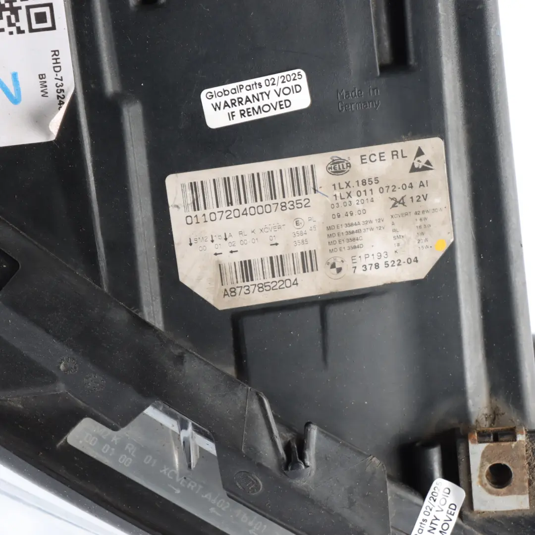 Front Headlight Light Lamp Adaptive LED Right O/S 7378522 to BMW F10 F11 LCI with Part number 7352484 BMW F10 F11 LCI Front Headlight Light Lamp Adaptive LED Right O/S 7378522 - SKU RHD-7352484 - Part number 7352484