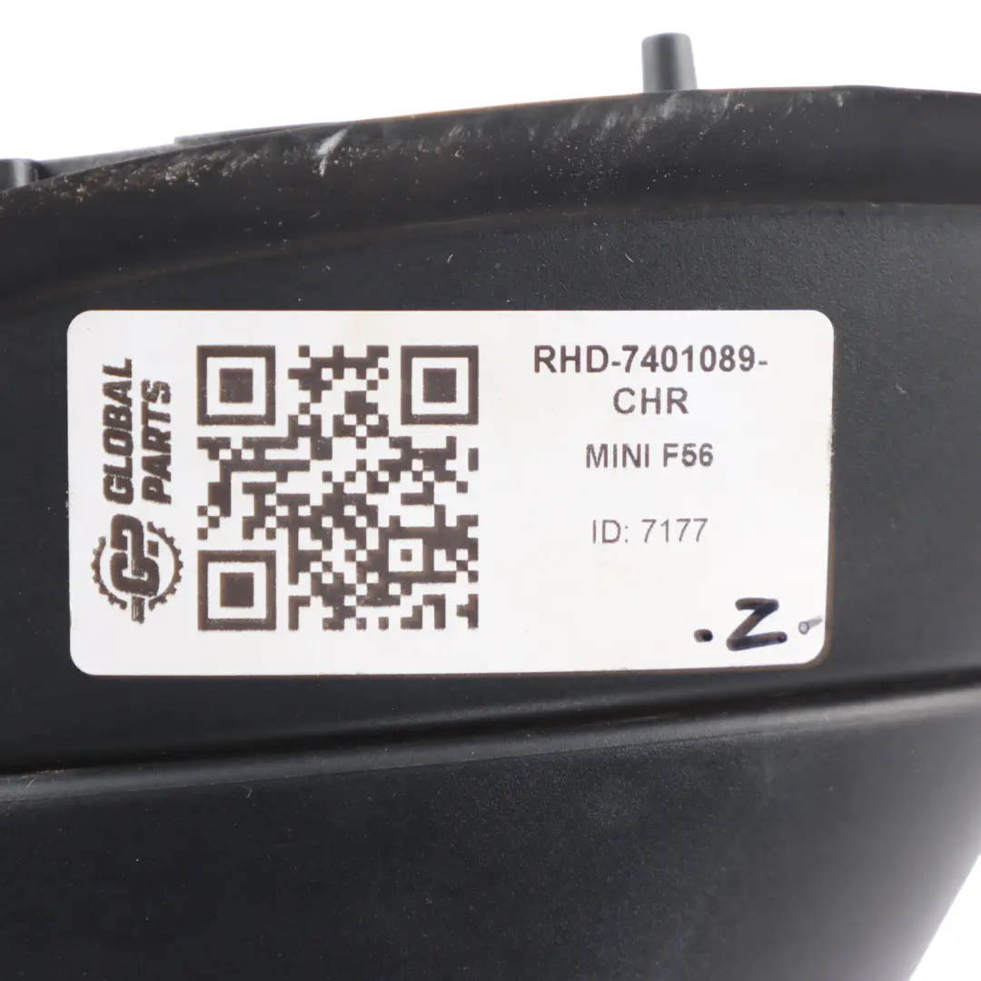 Left N/S Heated Wing Mirror Chrome to Mini Cooper One F55 F56 F57 with Part number 7401089 Mini Cooper One F55 F56 F57 Left N/S Heated Wing Mirror Chrome - SKU RHD-7401089-CHR - Part number 7401089