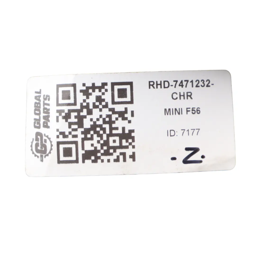 Wing Mirror Door Mini F56 F55 F57 Right O/S Outside Heated Chrome to with Part number 7471232 Wing Mirror Door Mini F56 F55 F57 Right O/S Outside Heated Chrome - SKU RHD-7471232-CHR - Part number 7471232