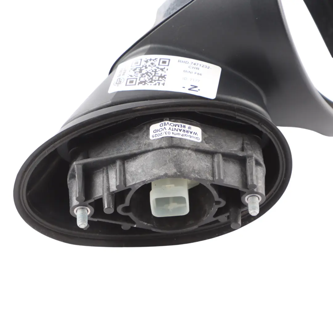 Wing Mirror Door Mini F56 F55 F57 Right O/S Outside Heated Chrome to with Part number 7471232 Wing Mirror Door Mini F56 F55 F57 Right O/S Outside Heated Chrome - SKU RHD-7471232-CHR - Part number 7471232
