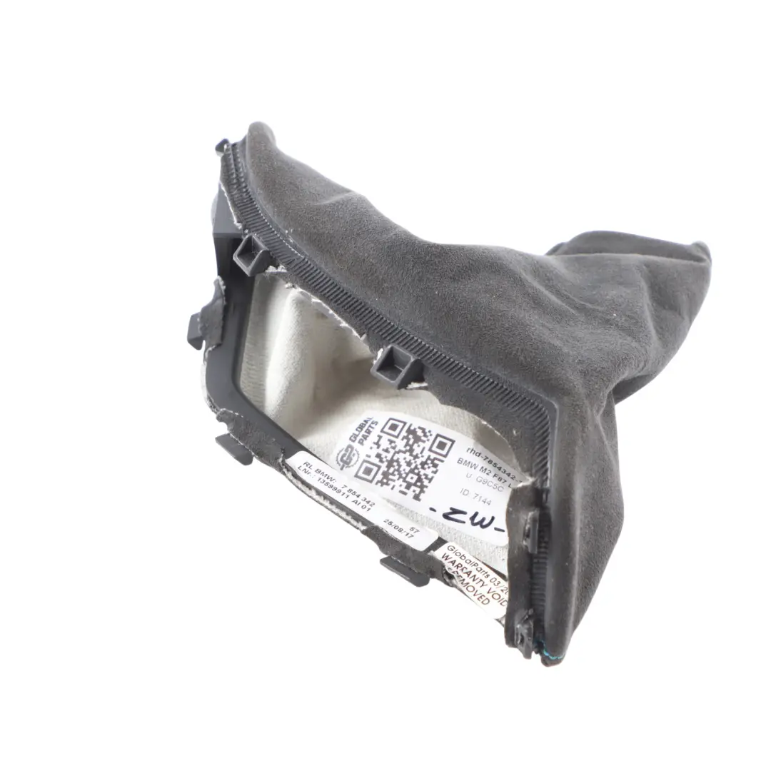 BMW F87 M2 Handbrake Lever Cover Part Gaiter Black Alcantara - SKU rhd-7854342-1 - Part number 7854342