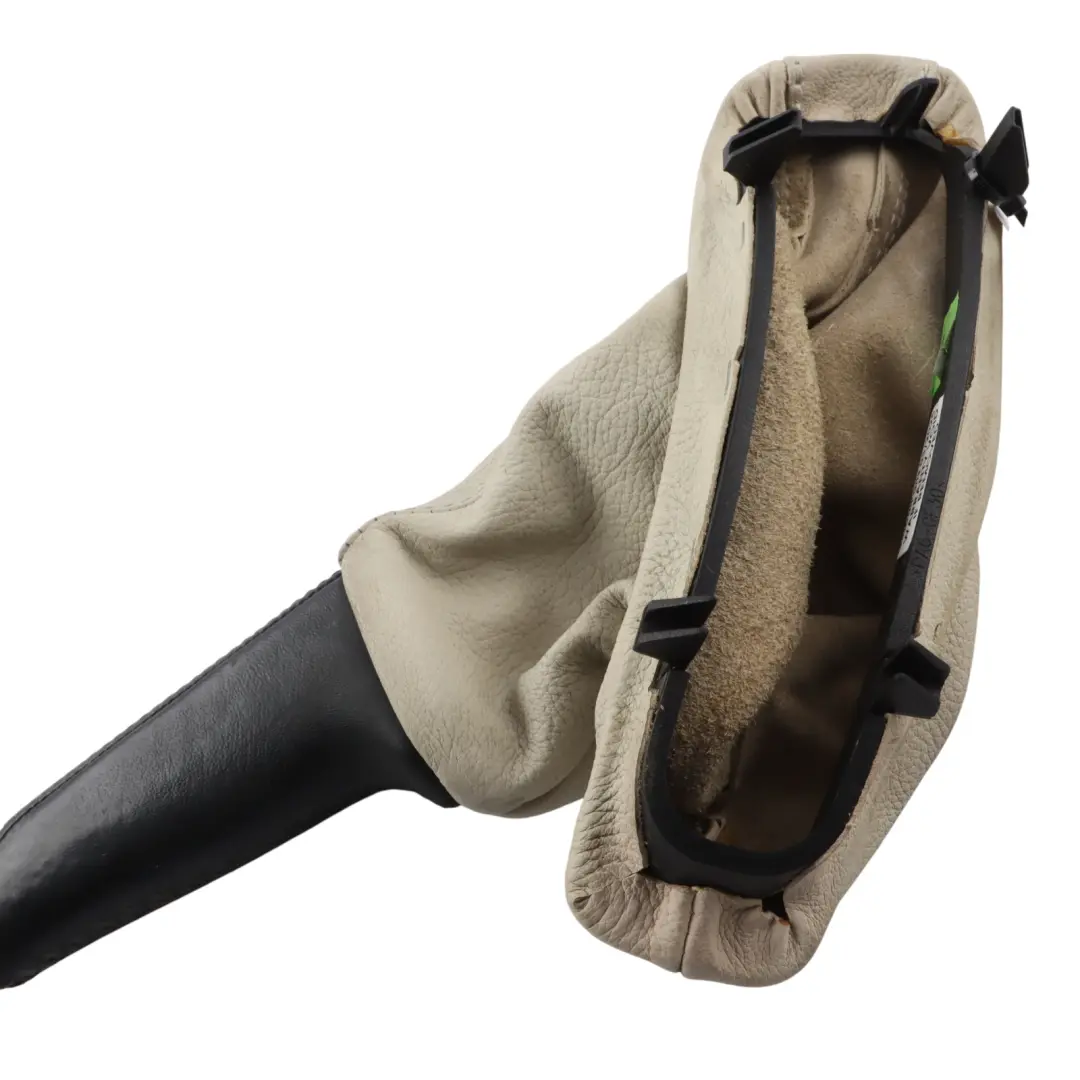 Handbrake Parking Brake Lever Cover Gaiter Trim Leather to BMW E60 E61 with Part number 8028449 BMW E60 E61 Handbrake Parking Brake Lever Cover Gaiter Trim Leather - SKU RHD-8028449 - Part number 8028449