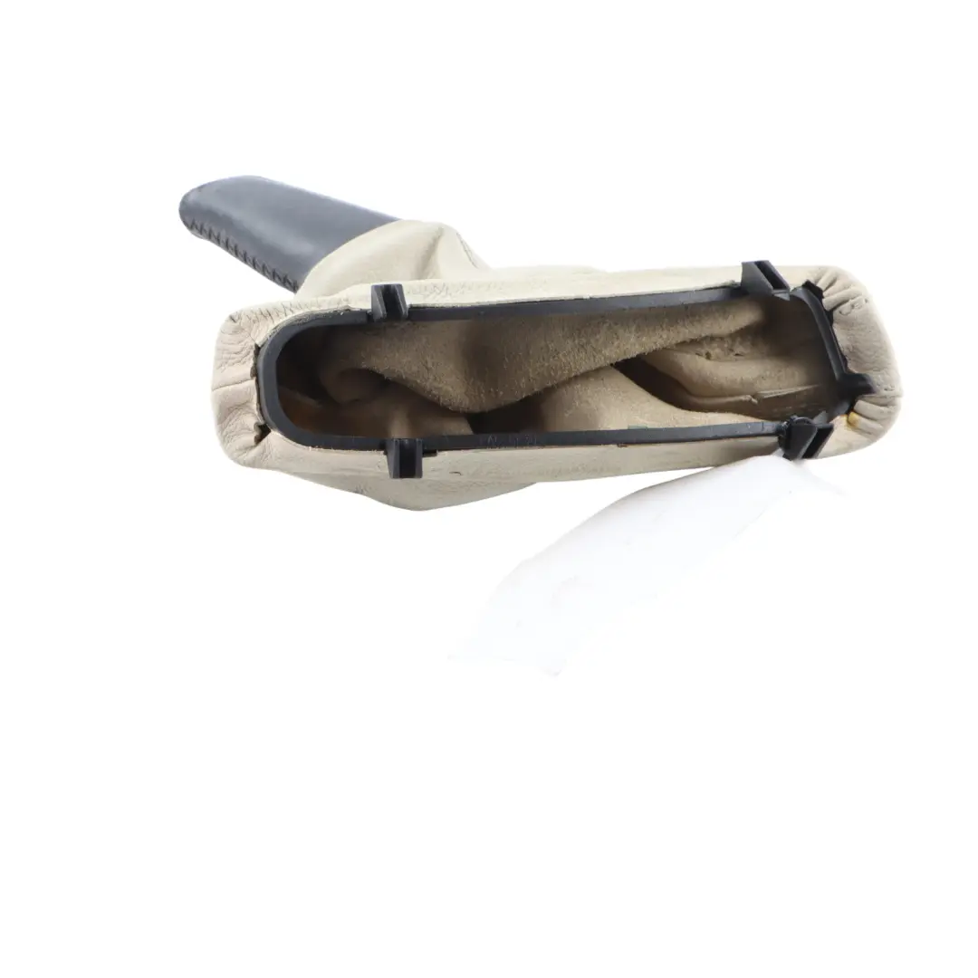 Handbrake Parking Brake Lever Cover Gaiter Trim Leather to BMW E60 E61 with Part number 8028449 BMW E60 E61 Handbrake Parking Brake Lever Cover Gaiter Trim Leather - SKU RHD-8028449 - Part number 8028449