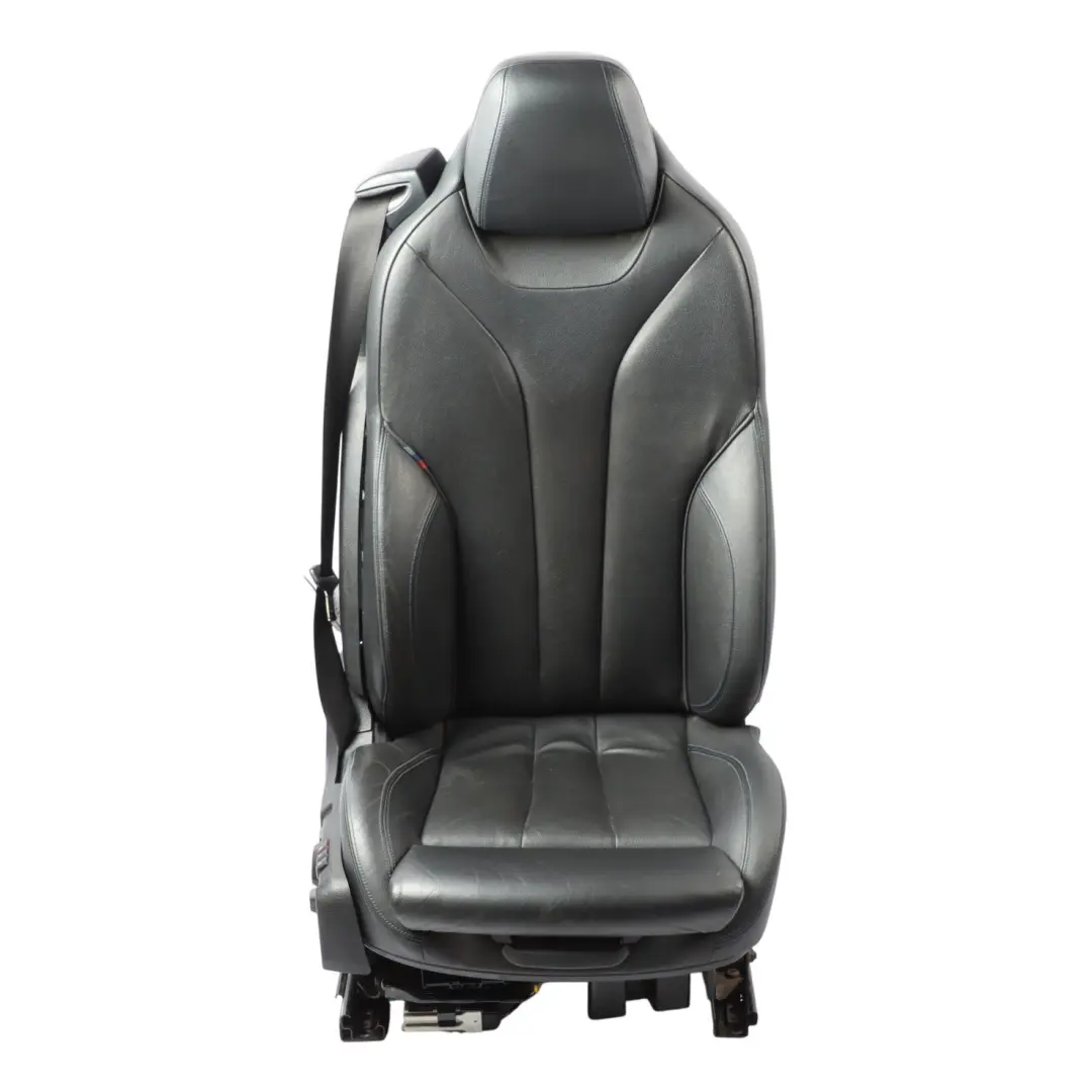 BMW F33 Sport Seat Front Right O/S Memory Heated Black Leather Blue Stitching - SKU RHD-8062620-1 - Part number 8062620