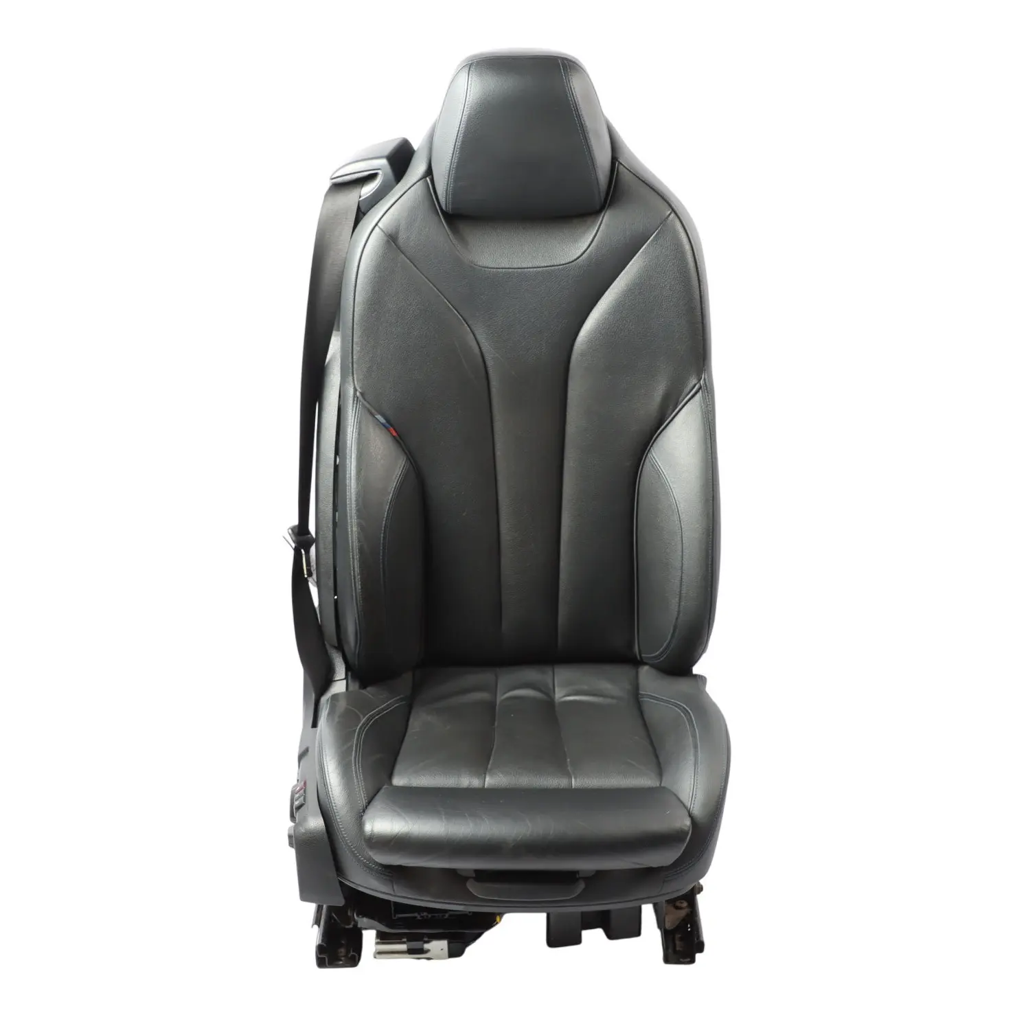 BMW F33 Sport Seat Front Right O/S Memory Heated Black Leather Blue Stitching