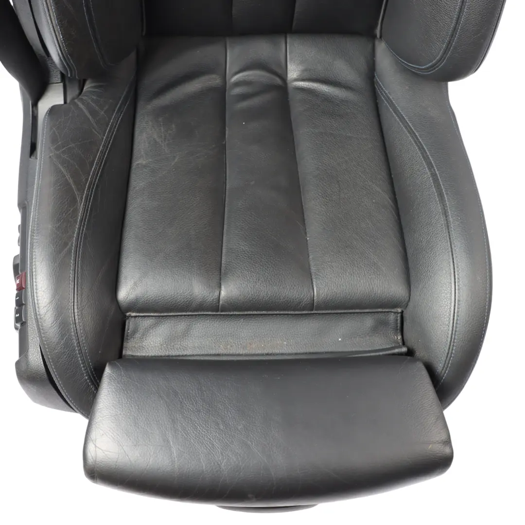 Front Right O/S Memory Heated Black Leather Blue Stitching to BMW F33 Sport Seat with Part number 8062620 BMW F33 Sport Seat Front Right O/S Memory Heated Black Leather Blue Stitching - SKU RHD-8062620-1 - Part number 8062620