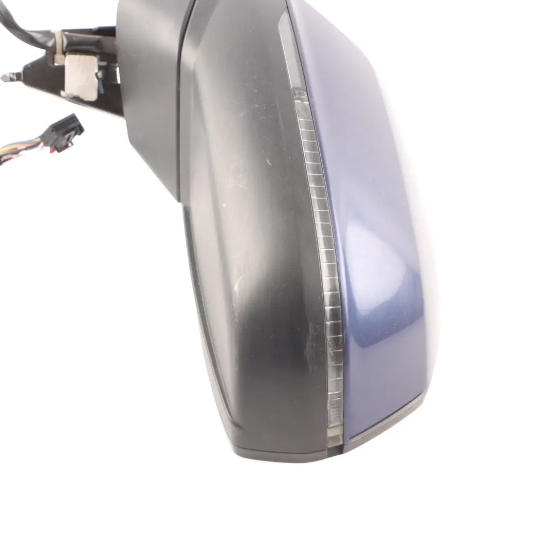 Audi Q5 FY Wing Door Mirror Left N/S Power Fold Navarra Blue - H5X - SKU RHD-80C857409C-NAB - Part number 80C857409C