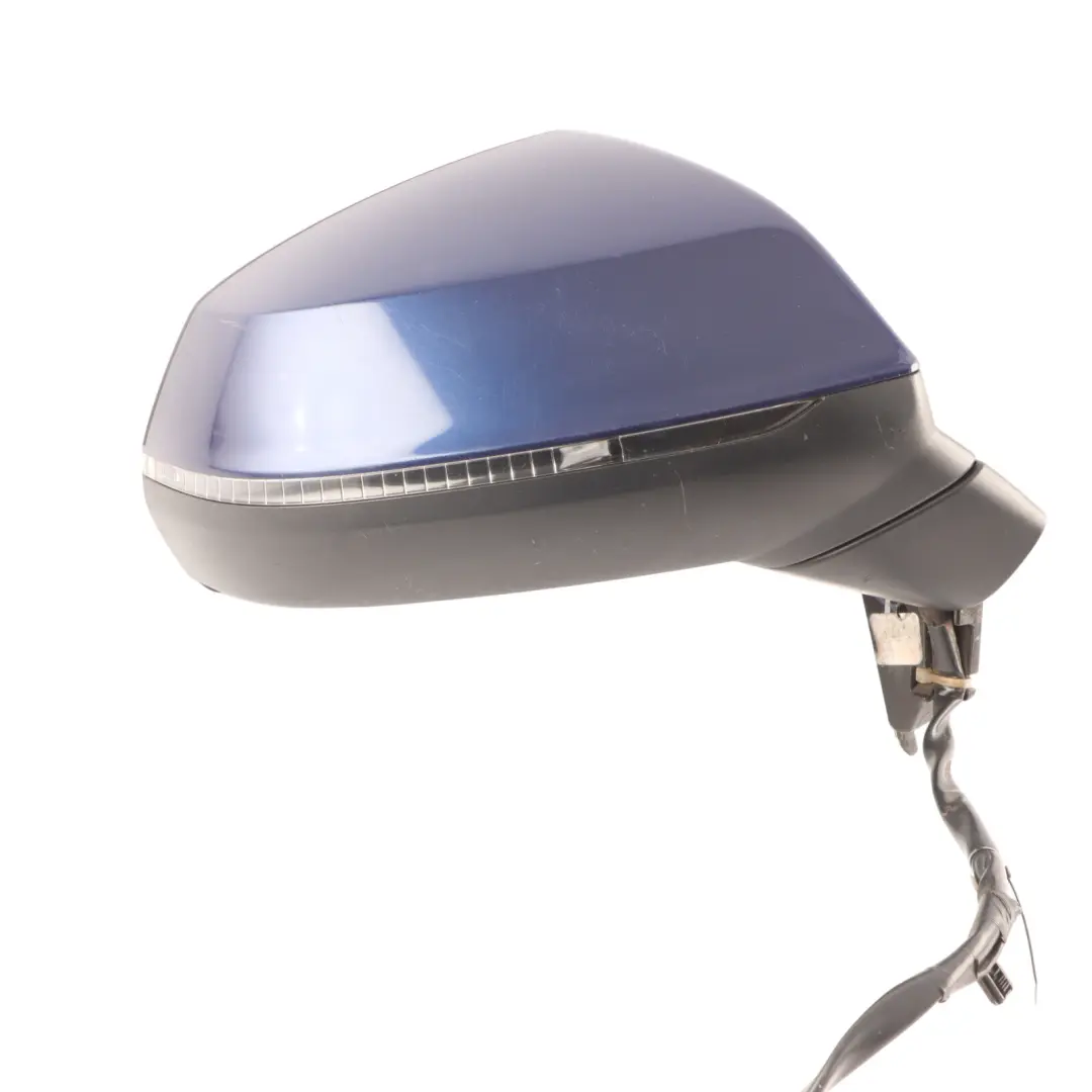Audi Q5 FY Door Wing Mirror Heated Right O/S Navarra Blue H5X - SKU RHD-80C857410C-NAB - Part number 80C857410C