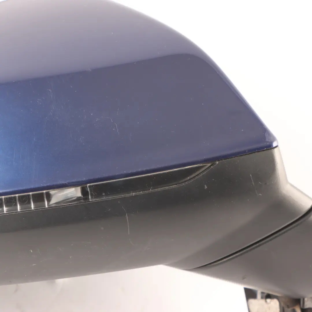 Audi Q5 FY Door Wing Mirror Heated Right O/S Navarra Blue H5X - SKU RHD-80C857410C-NAB - Part number 80C857410C