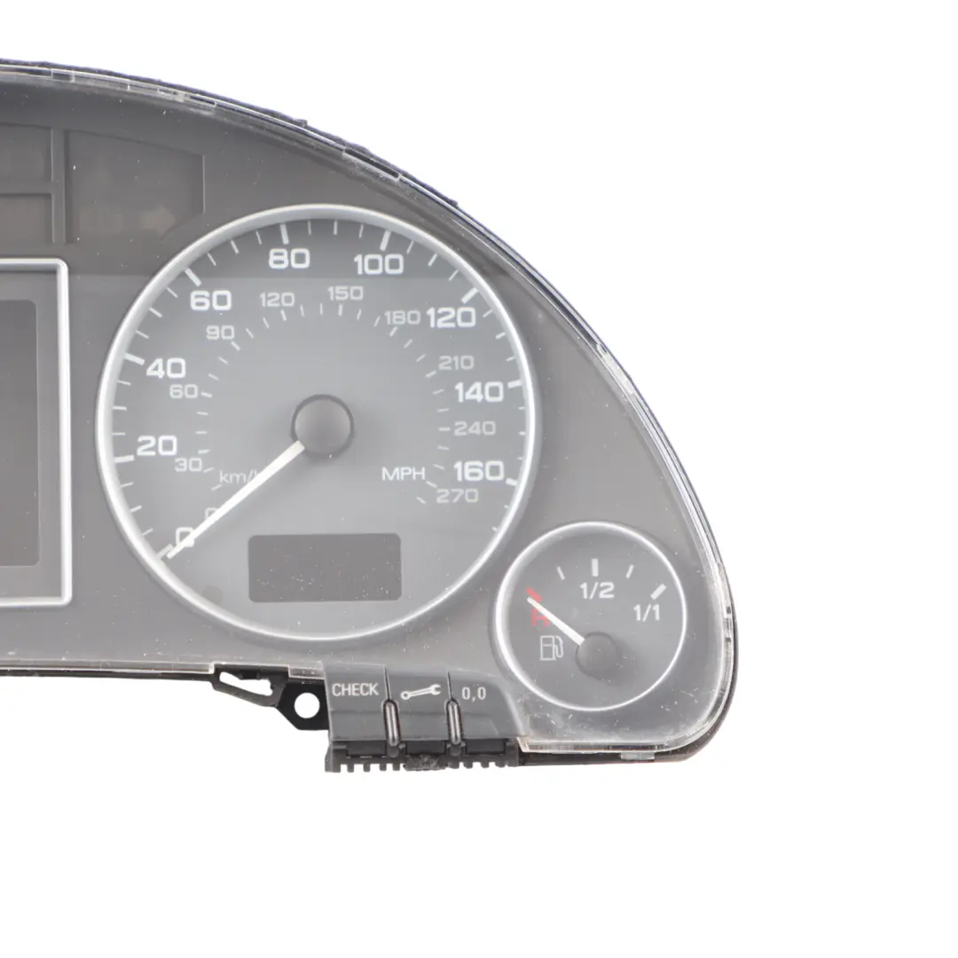 Instrument Cluster Clocks Speedo Meter Manual to Audi S4 B6 Petrol with Part number 8E0920981FX Audi S4 B6 Petrol Instrument Cluster Clocks Speedo Meter Manual - SKU RHD-8E0920981FX - Part number 8E0920981FX
