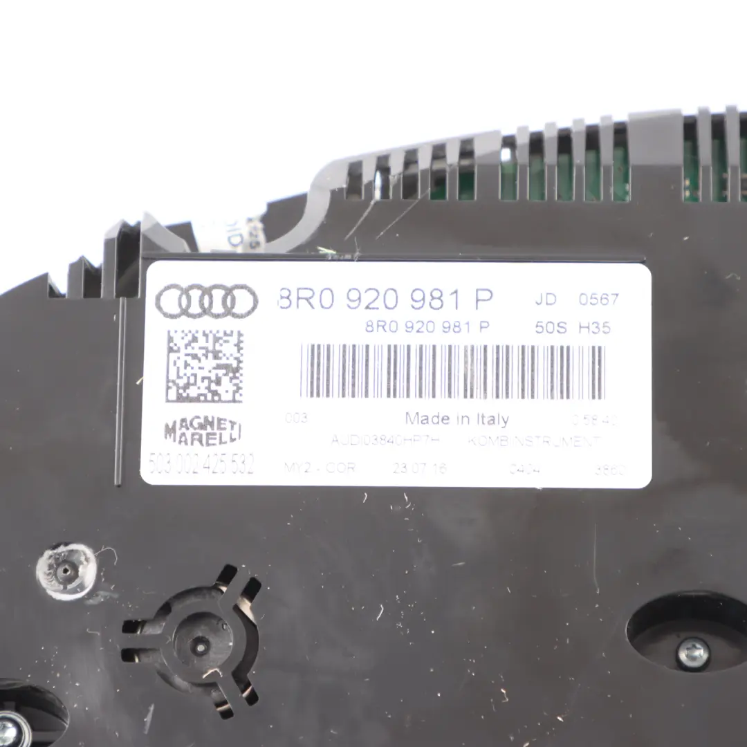 Audi Q5 8R Diesel Instrument Cluster Speedo Clocks Automatic - SKU RHD-8R0920981P - Part number 8R0920981P