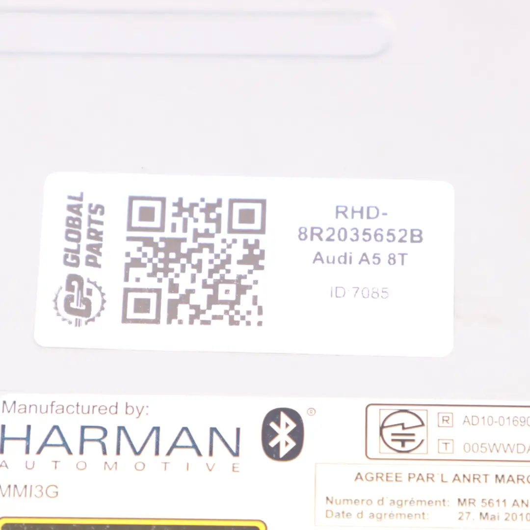 Radio Multimedia Stereo Control Head Unit Harman to Audi A4 B8 A5 8T with Part number 8R2035652B Audi A4 B8 A5 8T Radio Multimedia Stereo Control Head Unit Harman - SKU RHD-8R2035652B - Part number 8R2035652B