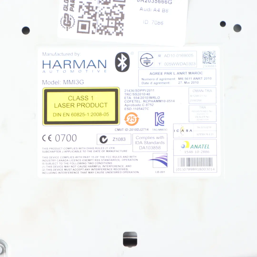 Navi CD Player Radio Sat Nav Head Unit to Audi A4 B8 with Part number 8R2035666G Audi A4 B8 Navi CD Player Radio Sat Nav Head Unit - SKU RHD-8R2035666G - Part number 8R2035666G