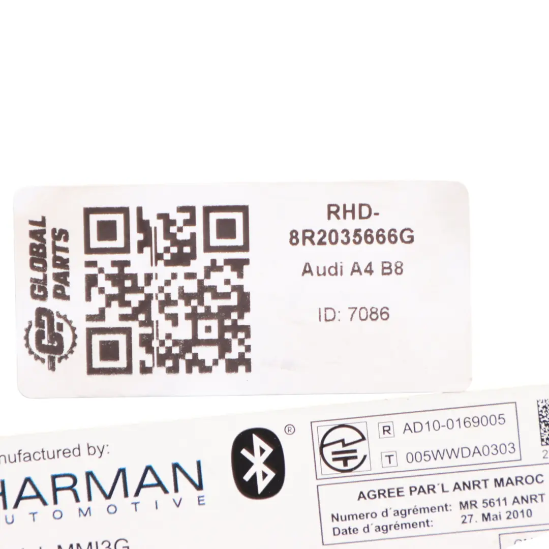 Navi CD Player Radio Sat Nav Head Unit to Audi A4 B8 with Part number 8R2035666G Audi A4 B8 Navi CD Player Radio Sat Nav Head Unit - SKU RHD-8R2035666G - Part number 8R2035666G