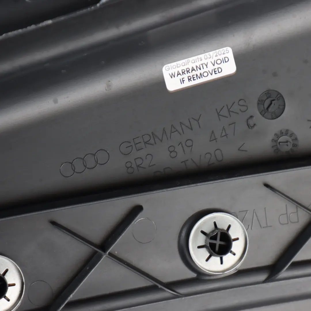 Windscreen Scuttle Panel Audi Q5 8R Air Intake Cover Trim to with Part number 8R2819447C Windscreen Scuttle Panel Audi Q5 8R Air Intake Cover Trim - SKU RHD-8R2819447C - Part number 8R2819447C