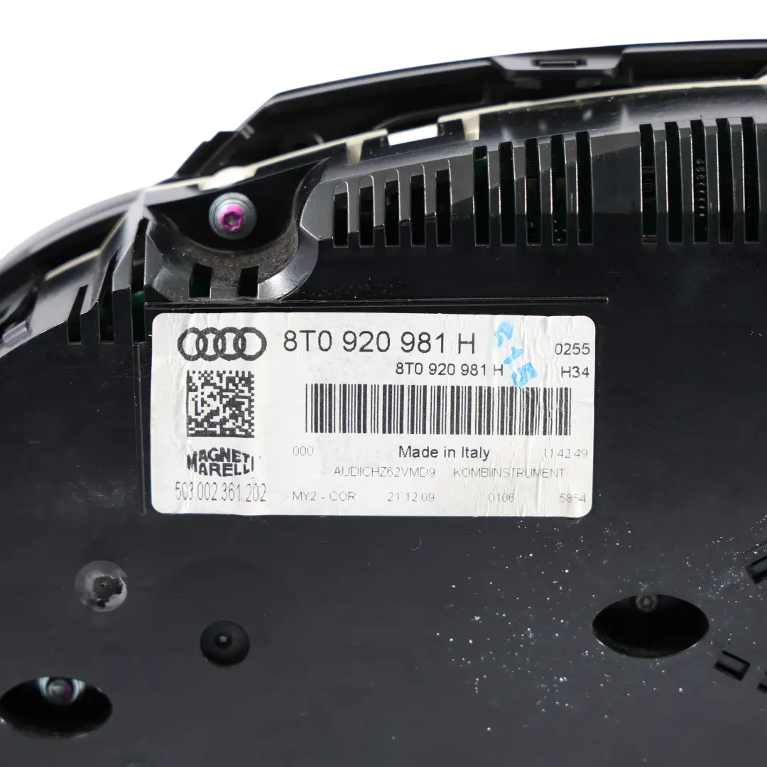 Instrument Cluster Speedo Clocks Meter Automatic to Audi A5 8T Petrol with Part number 8T0920981H Audi A5 8T Petrol Instrument Cluster Speedo Clocks Meter Automatic - SKU RHD-8T0920981H - Part number 8T0920981H