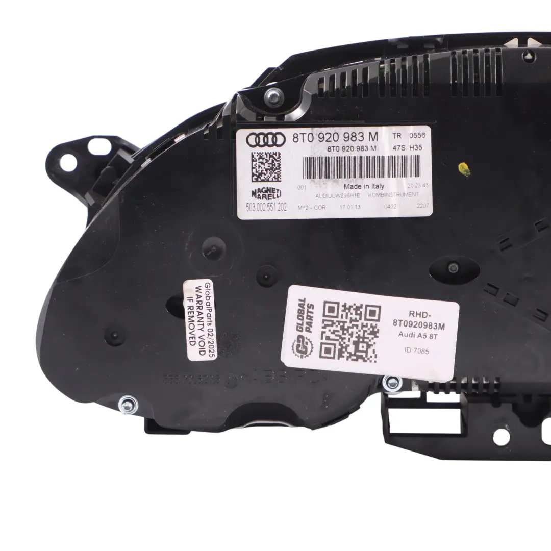 Audi A5 8T Diesel Instrument Cluster Speedometer Clocks Manual - SKU RHD-8T0920983M - Part number 8T0920983M