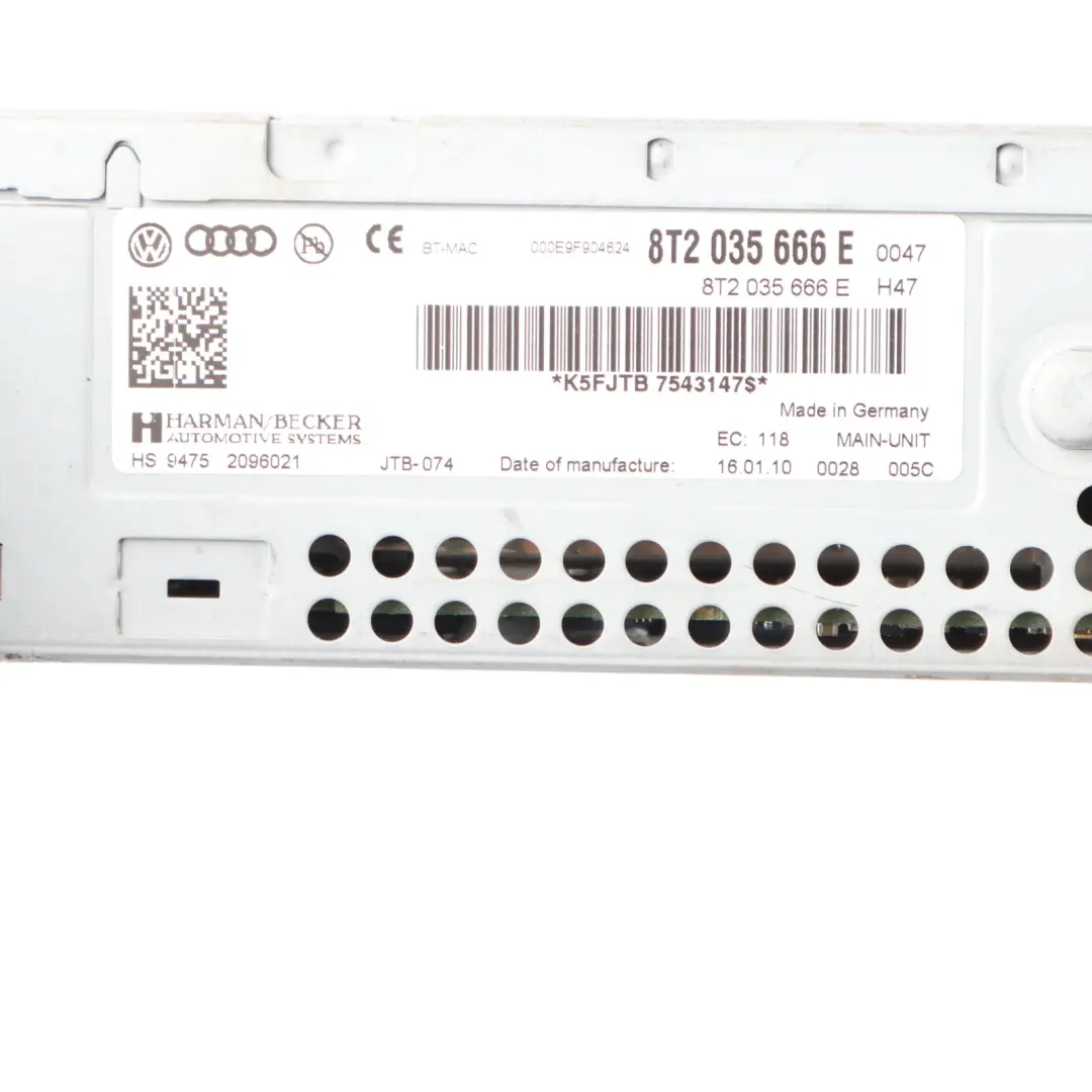 Multimedia Radio CD DVD Player MMI Head Unit to Audi A4 B8 with Part number 8T2035666E Audi A4 B8 Multimedia Radio CD DVD Player MMI Head Unit - SKU RHD-8T2035666E-3 - Part number 8T2035666E