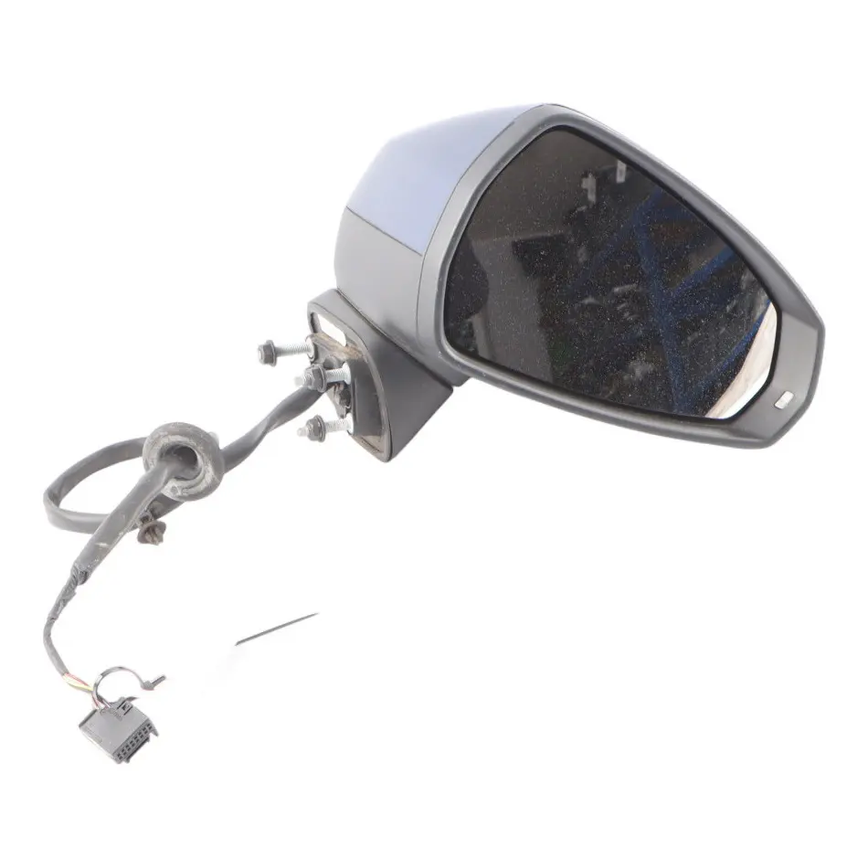 Audi A3 8V Door Wing Mirror Right O/S Outside Scuba Blue Metallic - X5Q