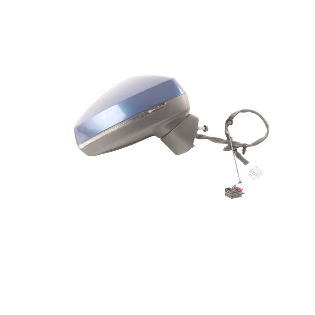 Audi A3 8V Door Wing Mirror Right O/S Outside Scuba Blue Metallic - X5Q - SKU RHD-8V2857410F-SCB - Part number 8V2857410F