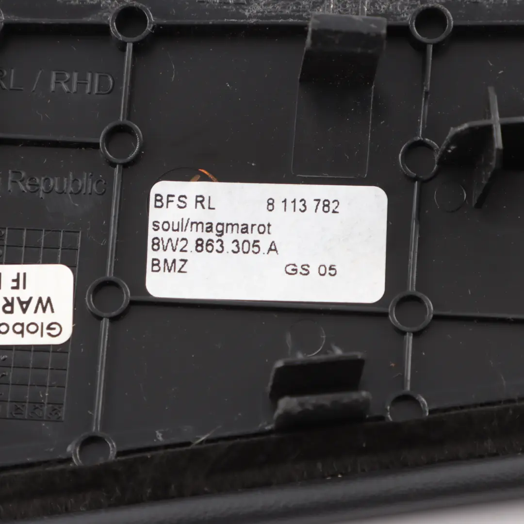 BMW X5 E53 Centre Console Side Trim Console Finisher Left N/S Black 8245917 - SKU RHD-8W2863305A - Part number 8W2863305A