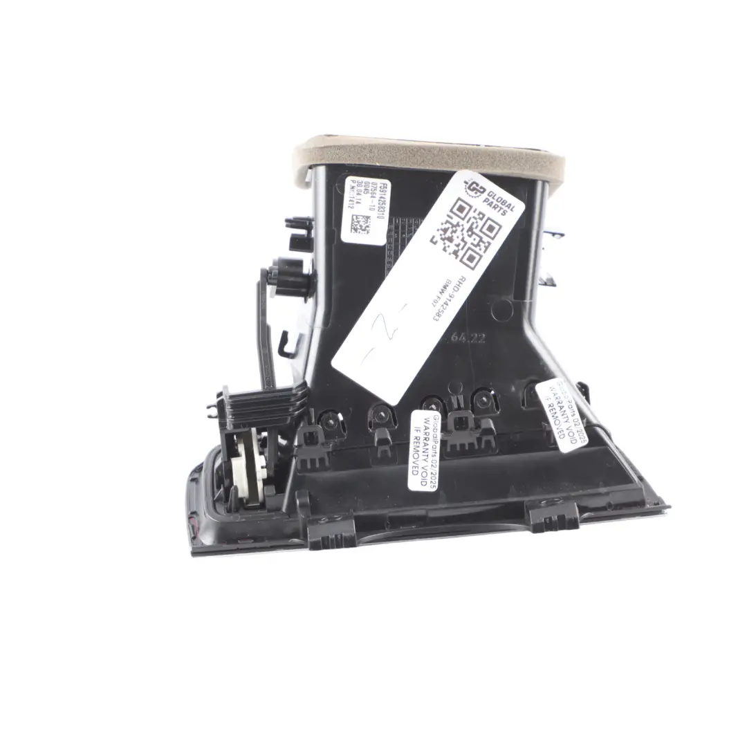 BMW F07 GT Dashboard Fresh Air Vent Grille Right O/S Silver - SKU RHD-9142583 - Part number 9142583