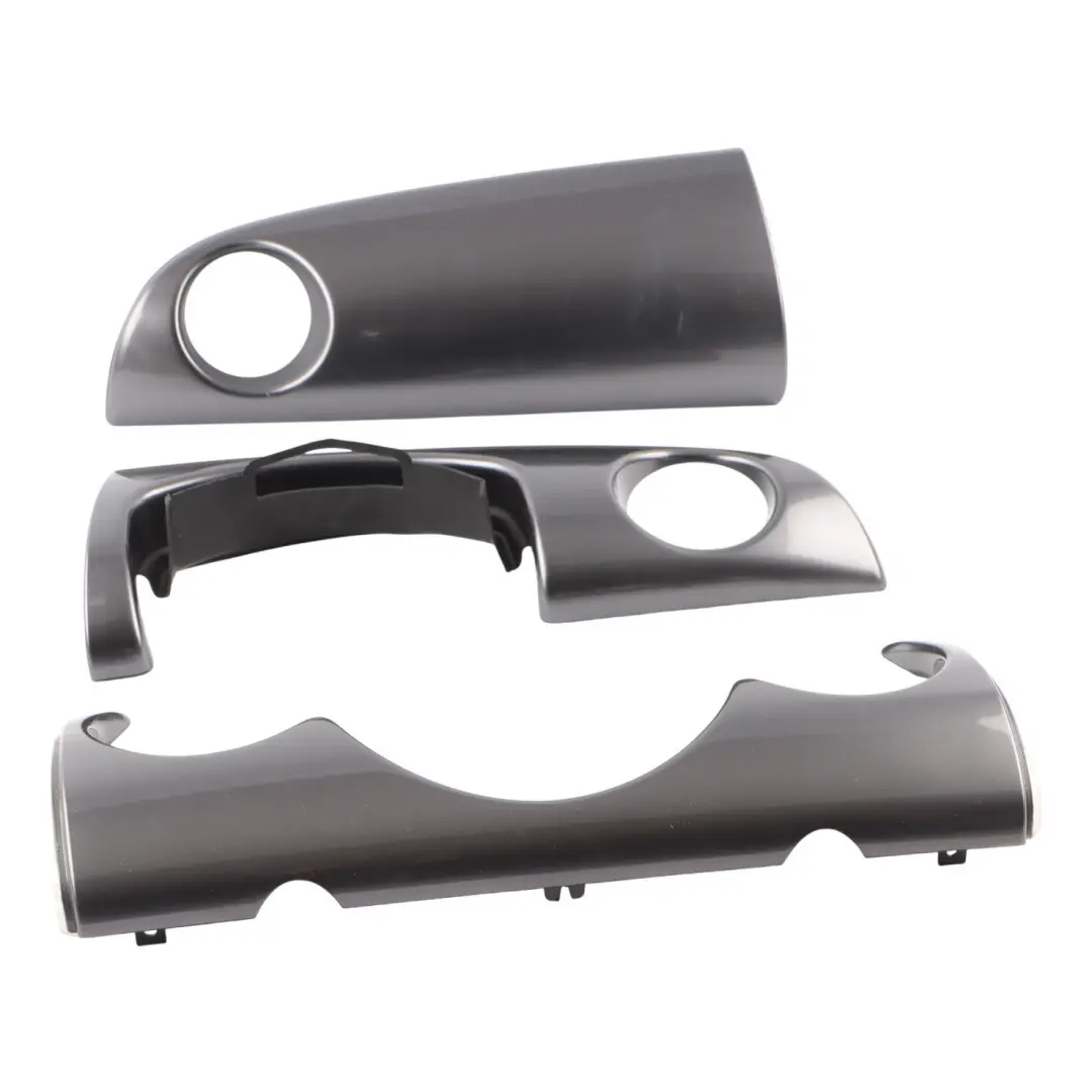 BMW Mini Cooper 1 R50 R53 Set Dashboard Panel Trim Strip Cover Anthracite Silver - SKU rhd-9146314-1 - Part number 9146314