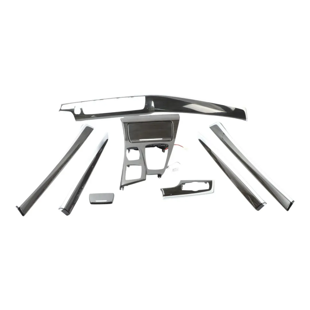  Trim Strip Set BMW F10 F11 Dashboard Console Decor Cover Wood Set Anthracite - SKU rhd-9206381-1 - Part number 9206381
