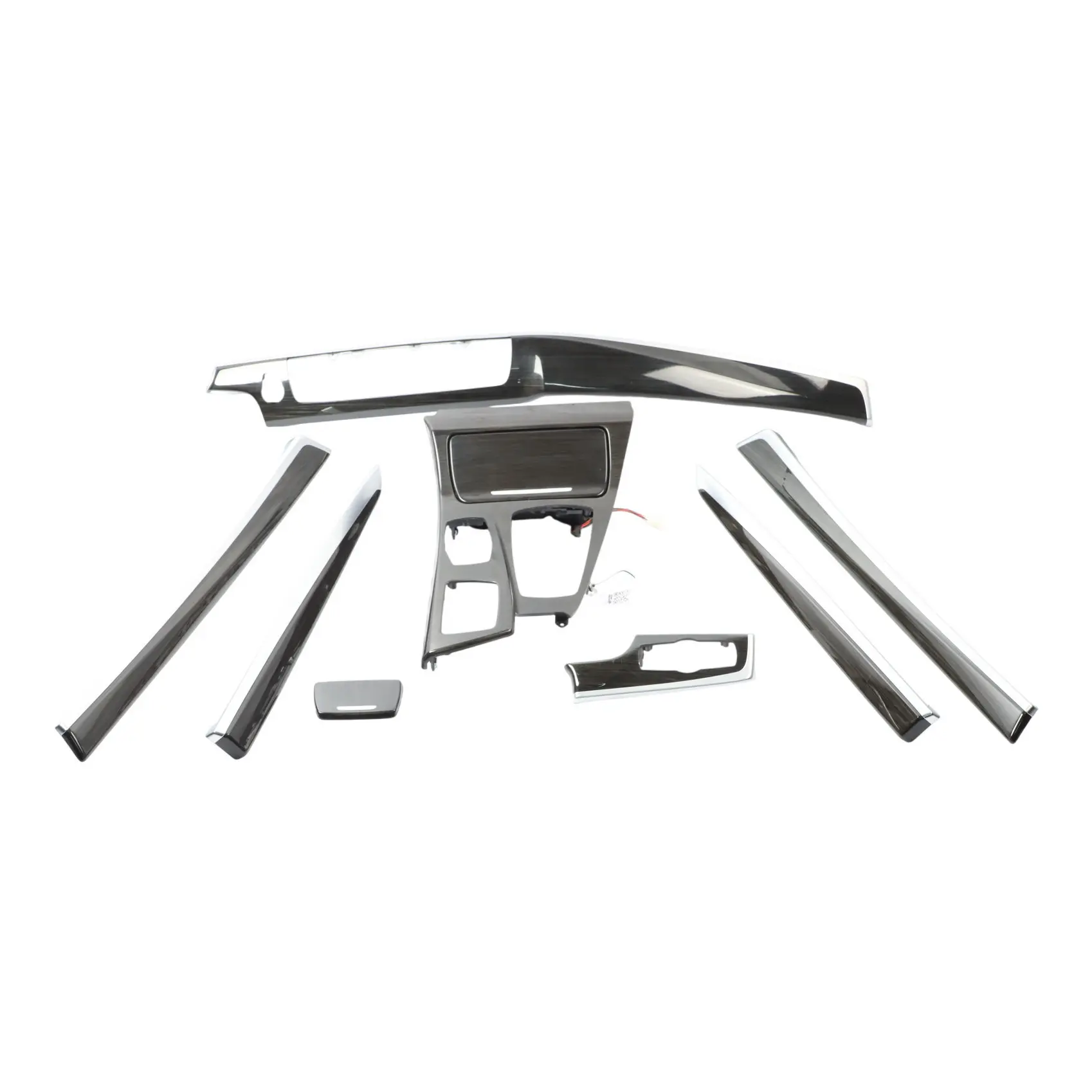 Trim Strip Set BMW F10 F11 Dashboard Console Decor Cover Wood Set Anthracite